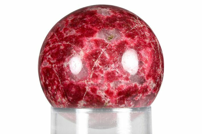Vibrant Pink, Polished Thulite Sphere - Trondheim, Norway #380809